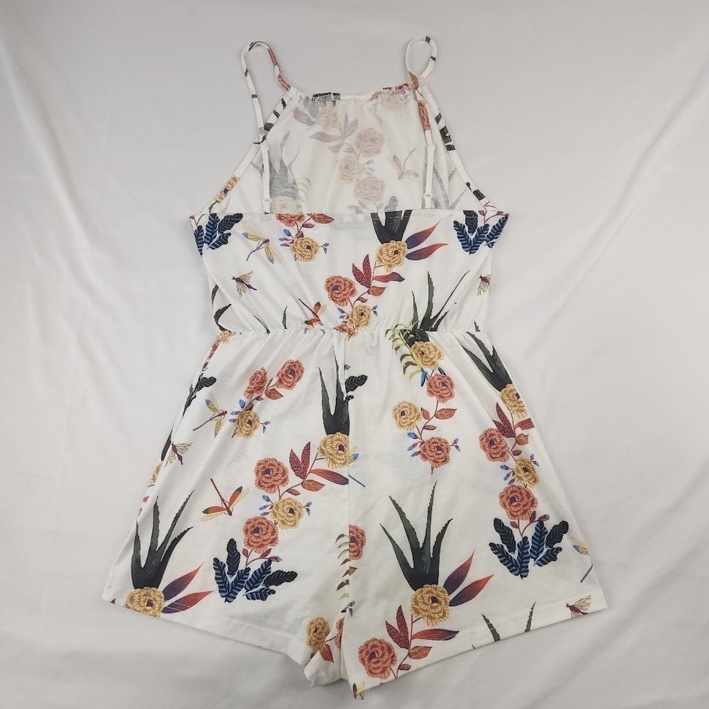 Shein Floral Shorts Jumpsuit Size Small US 4 - Picture 2 of 6